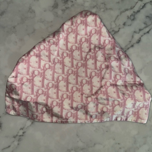 Auth Dior Pink Oblique Silk Headband - Vintage - Picture 5 of 7